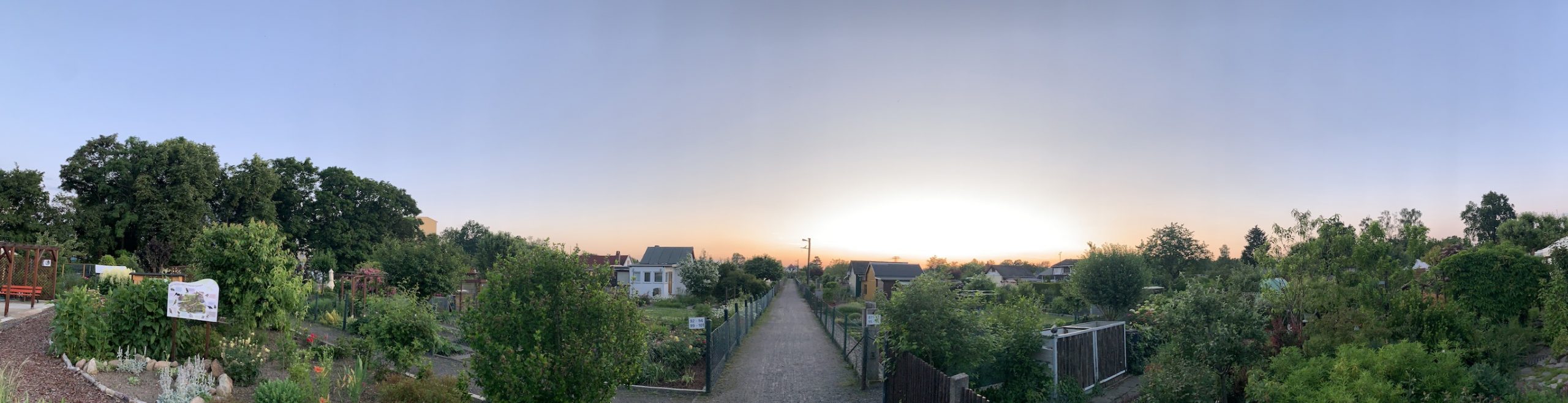 Panoramafoto der Kleingartenanlage